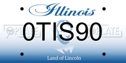 0TIS90 Illinois License Plate
