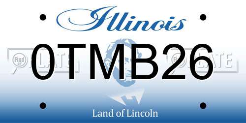 0TMB26 Illinois License Plate