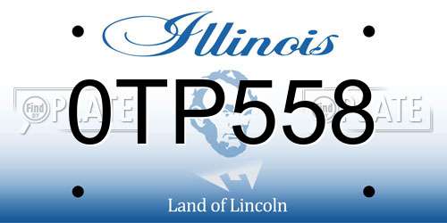 0TP558 Illinois License Plate