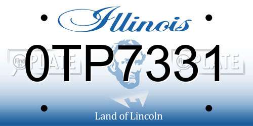 0TP7331 Illinois License Plate