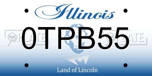 0TPB55 Illinois License Plate