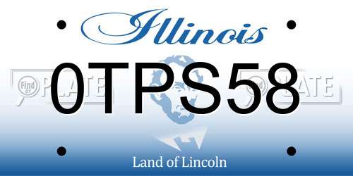 0TPS58 Illinois License Plate