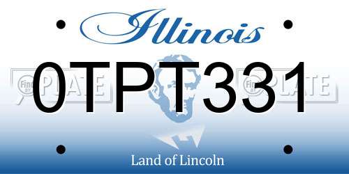 0TPT331 Illinois License Plate