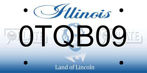0TQB09 Illinois License Plate