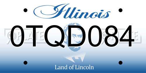 0TQD084 Illinois License Plate