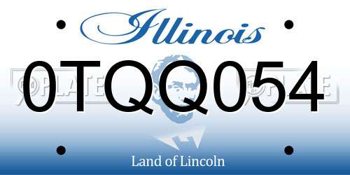 0TQQ054 Illinois License Plate