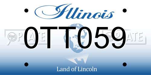 0TT059 Illinois License Plate