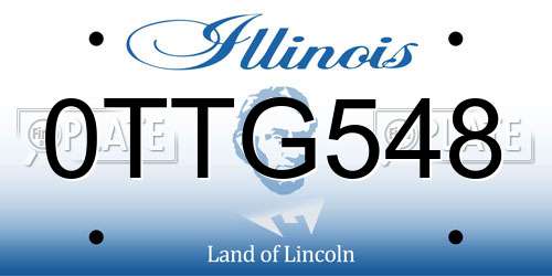 0TTG548 Illinois License Plate