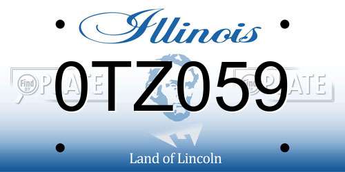 0TZ059 Illinois License Plate