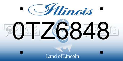 0TZ6848 Illinois License Plate