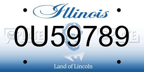 0U59789 Illinois License Plate