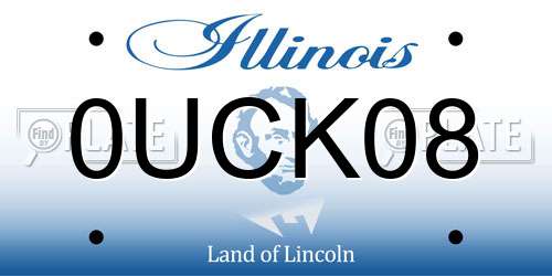 0UCK08 Illinois License Plate