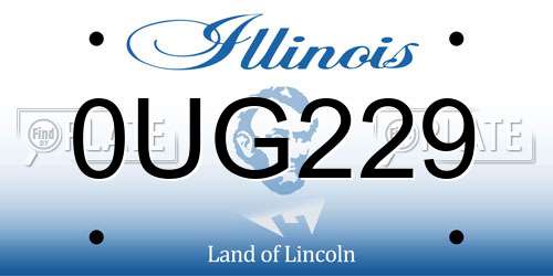 0UG229 Illinois License Plate