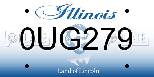 0UG279 Illinois License Plate