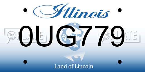 0UG779 Illinois License Plate