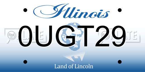 0UGT29 Illinois License Plate