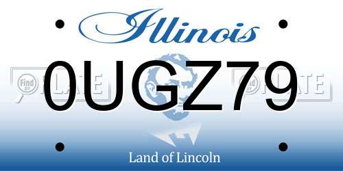 0UGZ79 Illinois License Plate