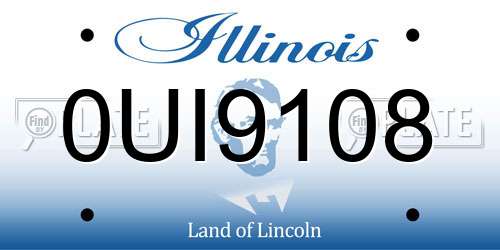0UI9108 Illinois License Plate