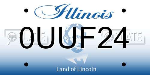 0UUF24 Illinois License Plate