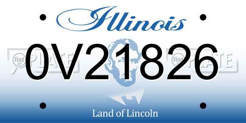 0V21826 Illinois License Plate