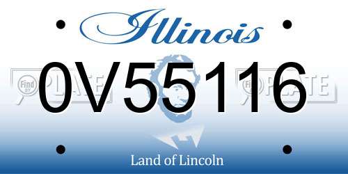 0V55116 Illinois License Plate