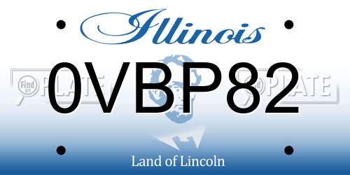0VBP82 Illinois License Plate