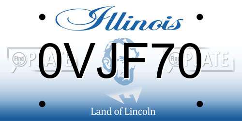 0VJF70 Illinois License Plate