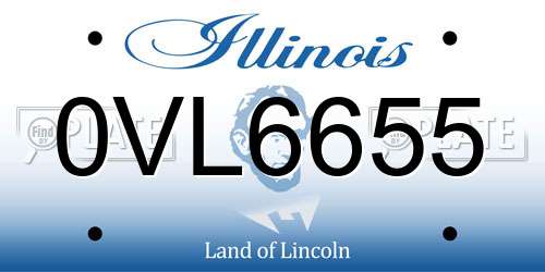 0VL6655 Illinois License Plate