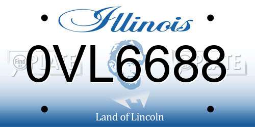 0VL6688 Illinois License Plate