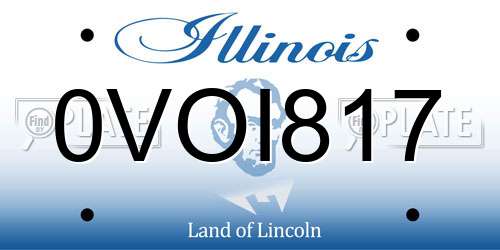 0VOI817 Illinois License Plate