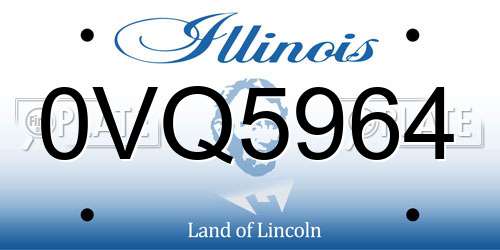 0VQ5964 Illinois License Plate