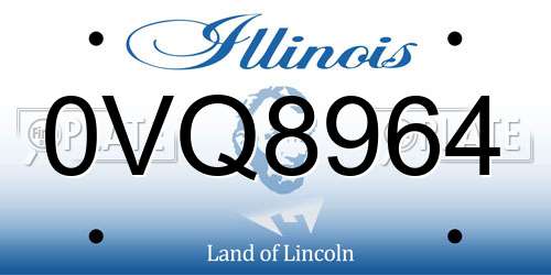 0VQ8964 Illinois License Plate