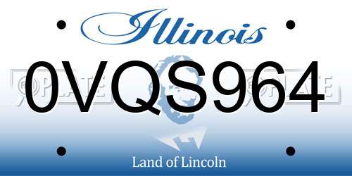 0VQS964 Illinois License Plate
