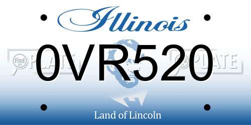 0VR520 Illinois License Plate