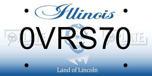 0VRS70 Illinois License Plate