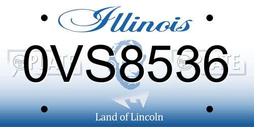 0VS8536 Illinois License Plate
