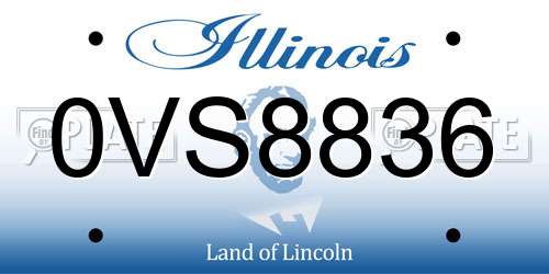 0VS8836 Illinois License Plate