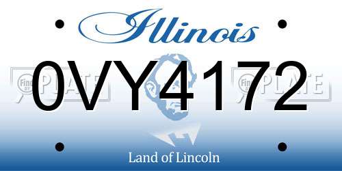 0VY4172 Illinois License Plate