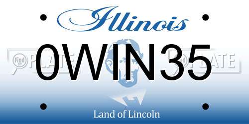 0WIN35 Illinois License Plate