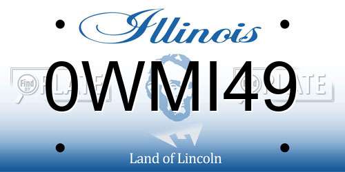 0WMI49 Illinois License Plate