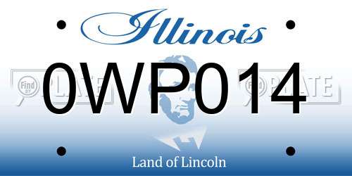 0WP014 Illinois License Plate