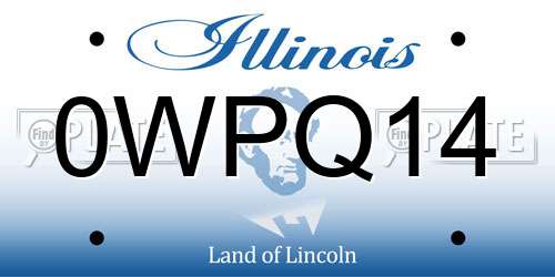 0WPQ14 Illinois License Plate