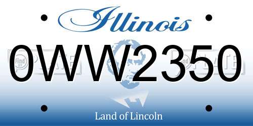 0WW2350 Illinois License Plate