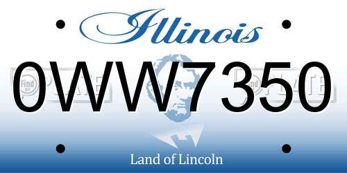 0WW7350 Illinois License Plate