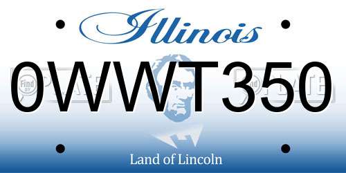 0WWT350 Illinois License Plate