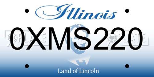 0XMS220 Illinois License Plate