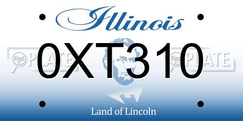 0XT310 Illinois License Plate