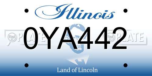 0YA442 Illinois License Plate