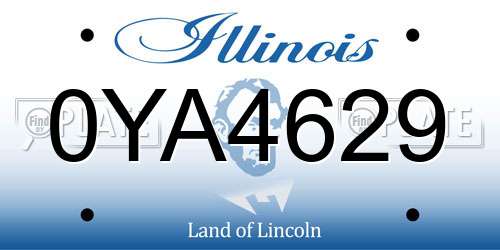 0YA4629 Illinois License Plate