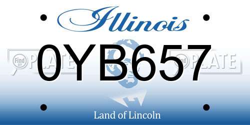 0YB657 Illinois License Plate